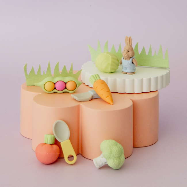 Bunnies In The Garden Eraser Set