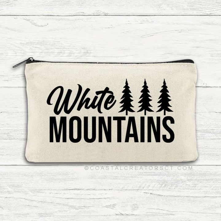 New Hampshire White Mountains Multi-Use Canvas Travel Pouch