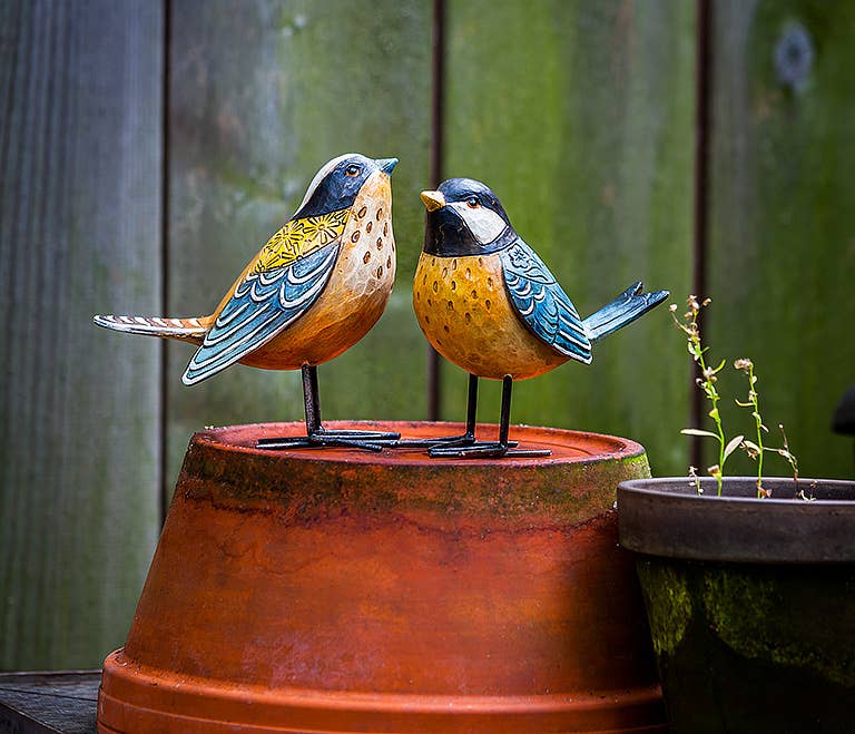 Small Folk Style Bird Sculpture