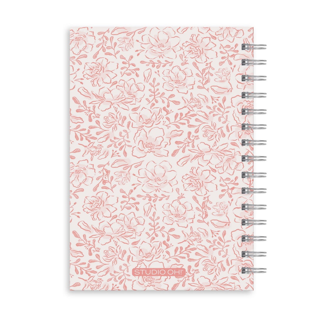 Blushing Blooms Oliver Notebook with Pen Pocket