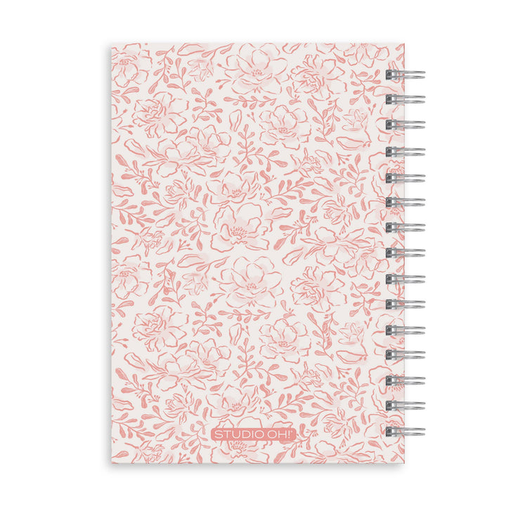 Blushing Blooms Oliver Notebook with Pen Pocket