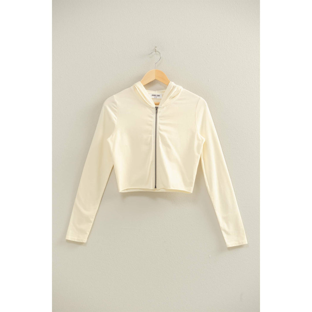 Zip Up Cropped Hoodie