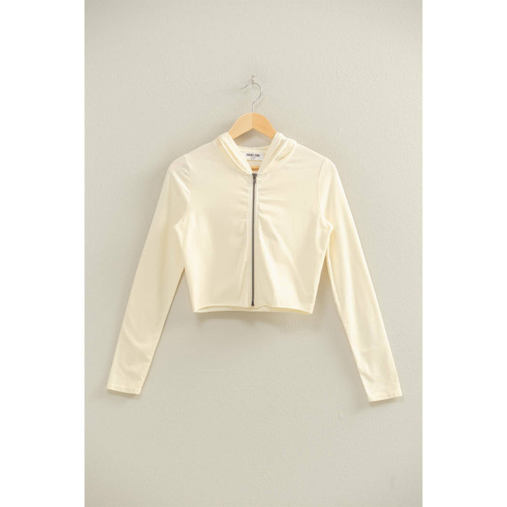 Zip Up Cropped Hoodie