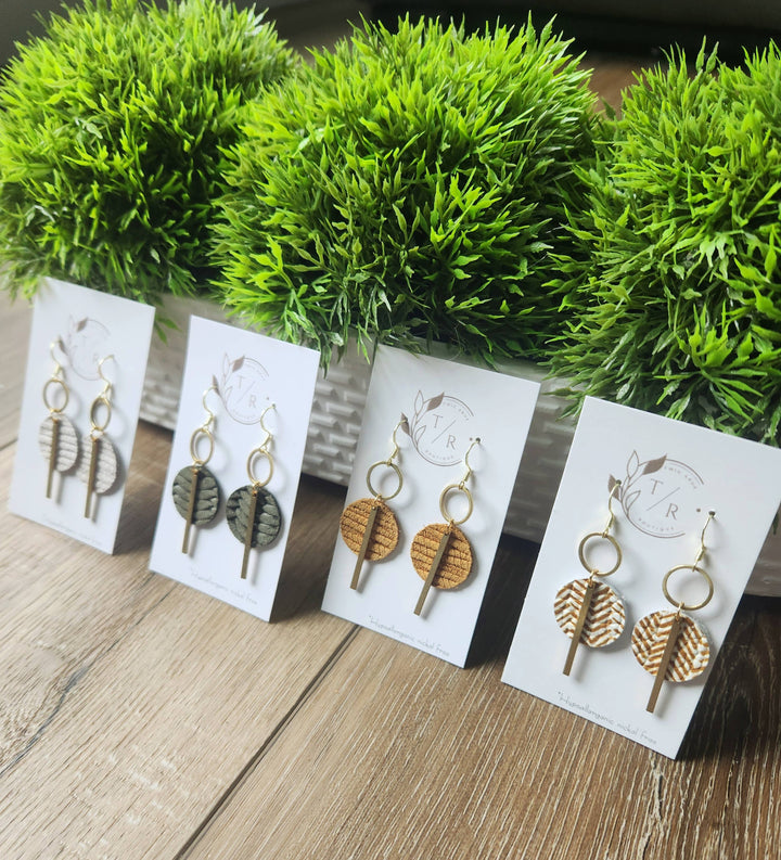 Mini-Jude Genuine Leather Earrings