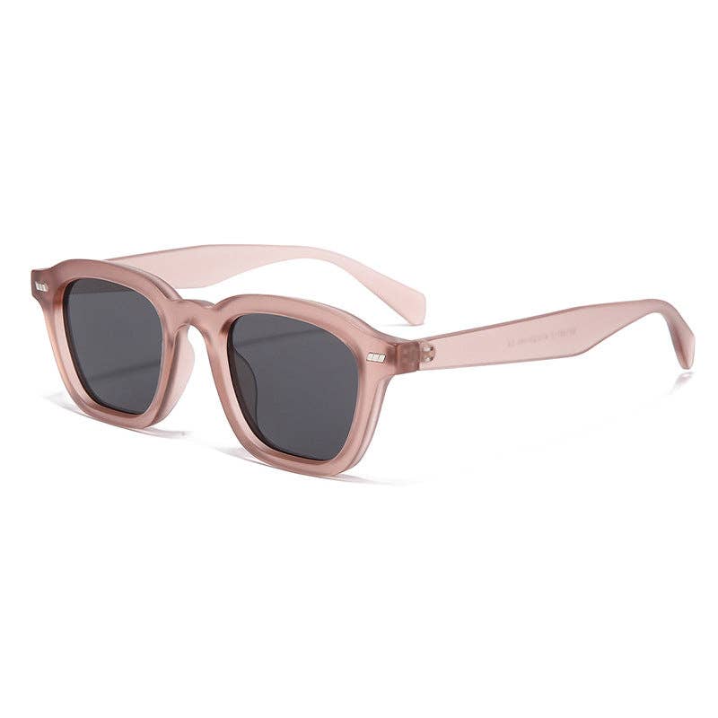 Pink Polarized Oversize Square Frame Sunglasses