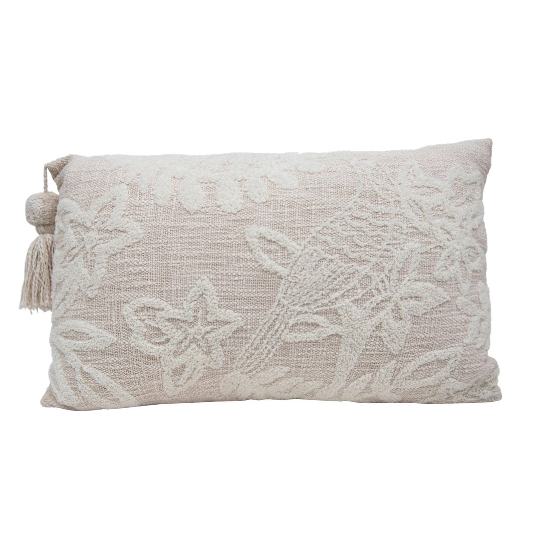 Hand Woven Floral Bird Pillow