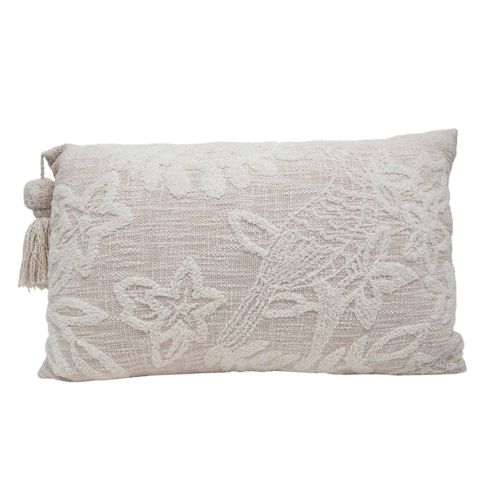 Hand Woven Floral Bird Pillow