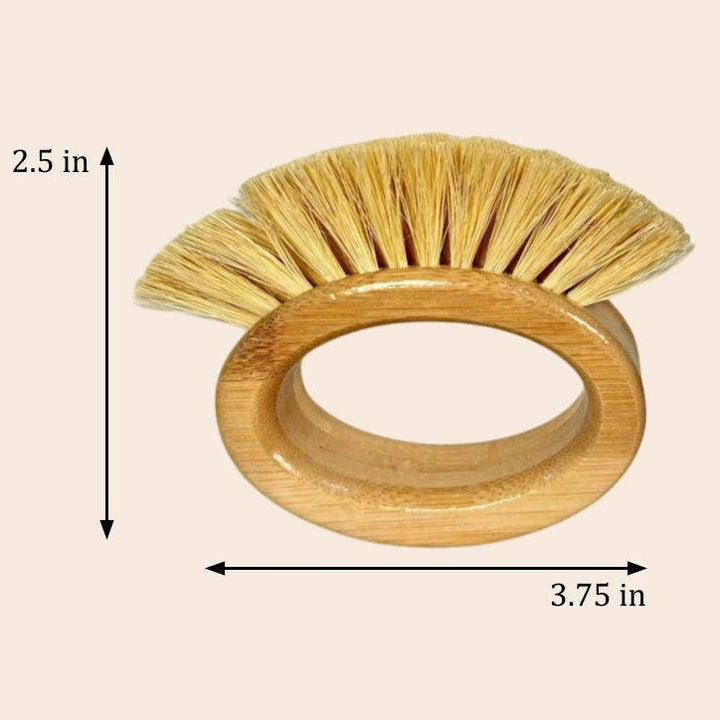 Bamboo Oval Vegetable Cleaning Brush