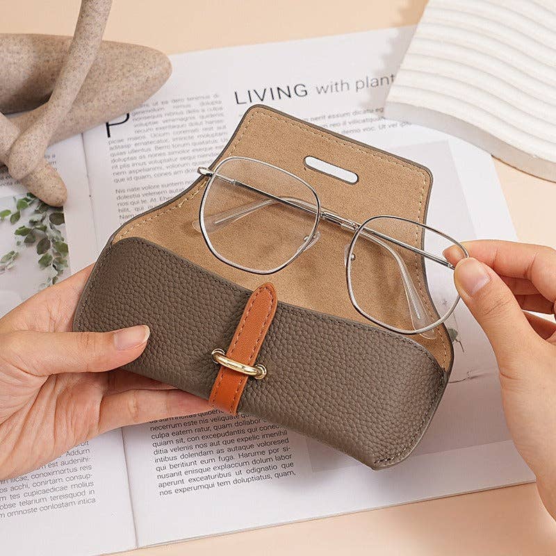 White Minimalist Glasses Case