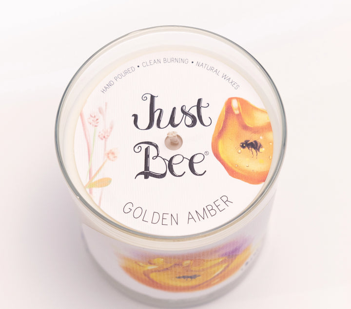 Golden Amber Candle by Just Bee