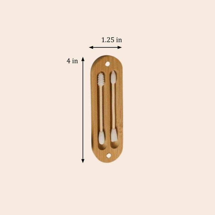 Reusable Bamboo Ear Swabs in Case
