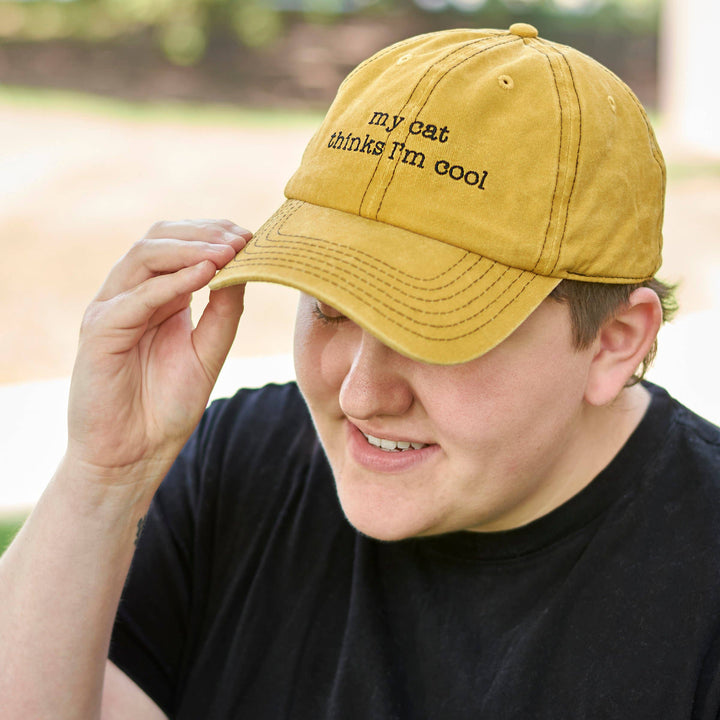 My Cat Thinks I'm Cool Baseball Cap
