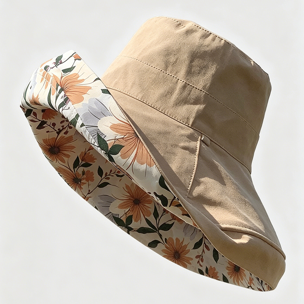 Reversible Floral Print Sun Hat