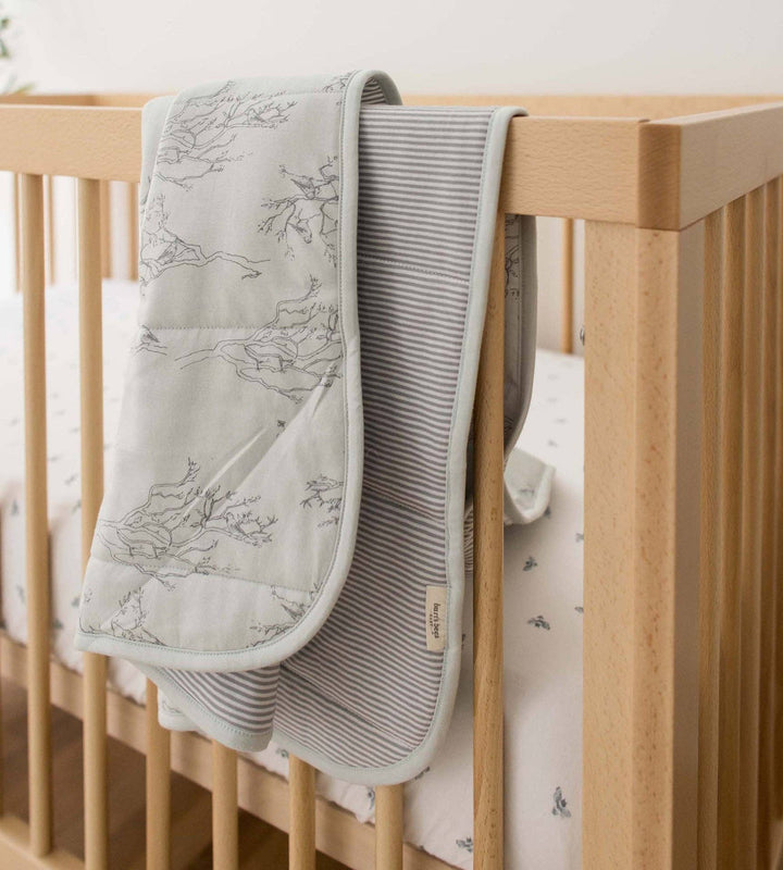 Swaying Branches Organic Cotton Reversible Baby Blanket