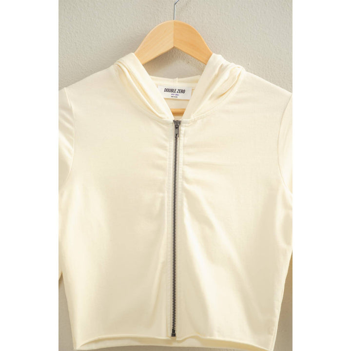 Zip Up Cropped Hoodie
