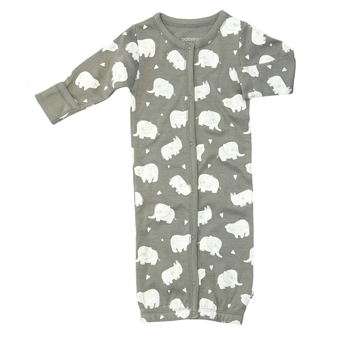 Babysoy Baby Snaps Gown - 3 prints