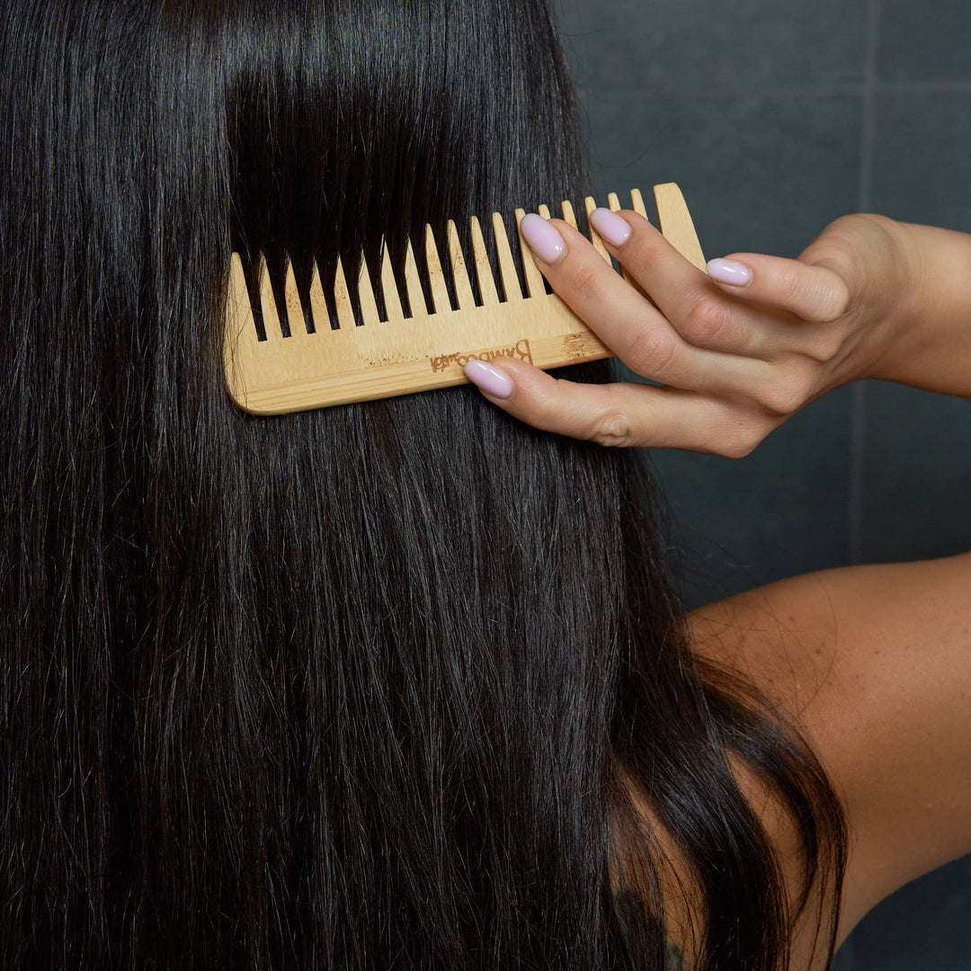 Bamboo Compact Wide Tooth Comb