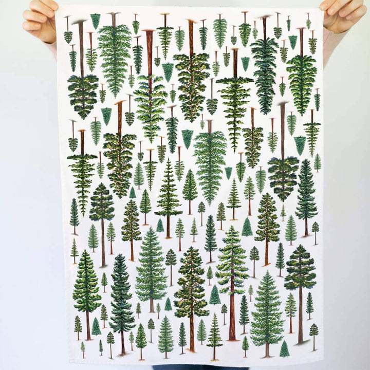 Evergreen Trees Tea Towel