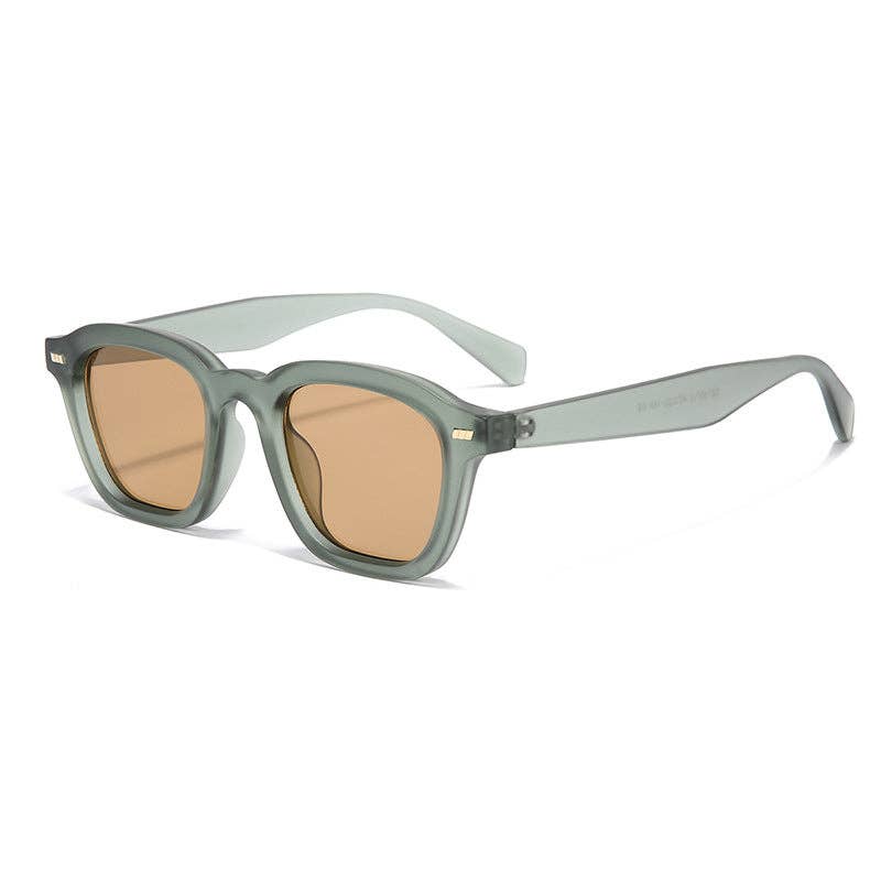 Olive Green Polarized Oversize Square Frame Sunglasses