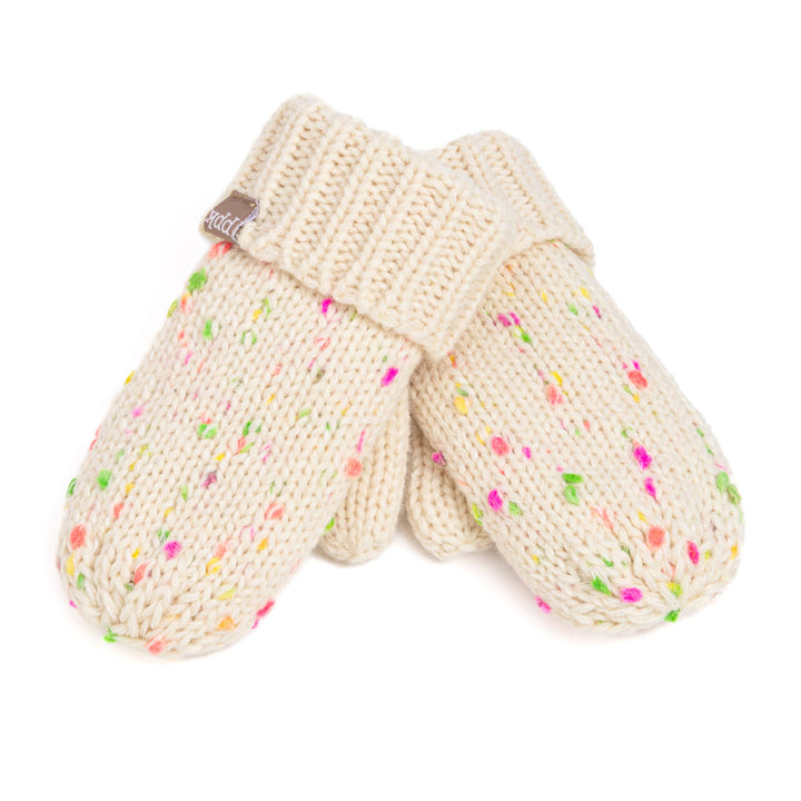 Girls Speckled Knit Mittens