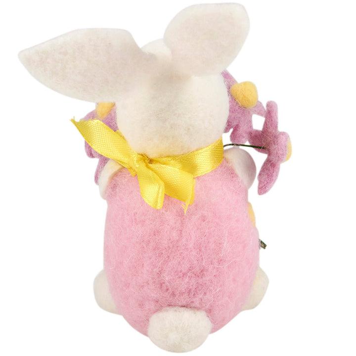 Felt Bunny With Bouquet