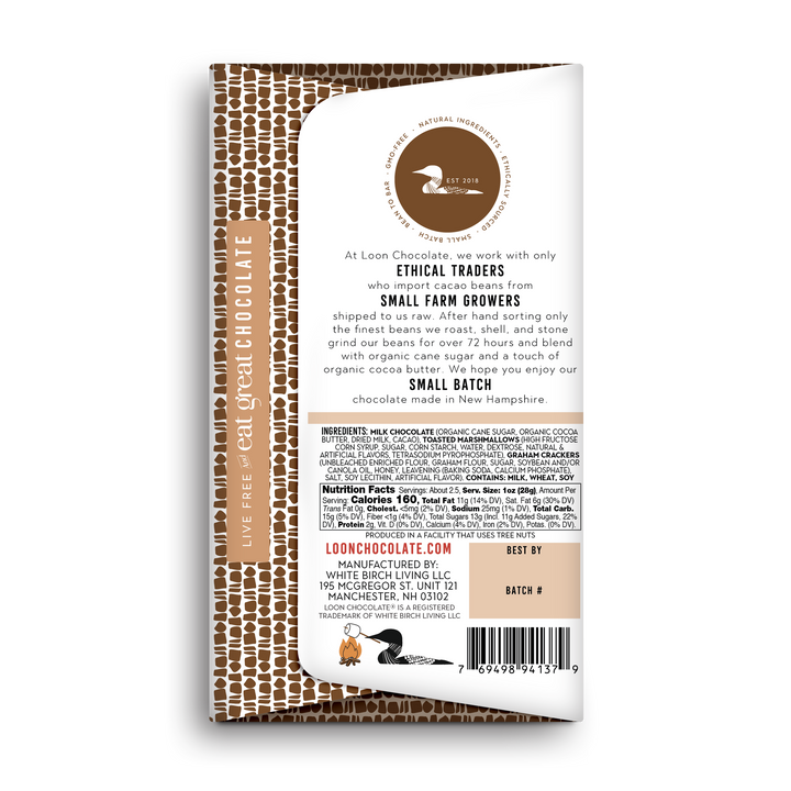 Milk Chocolate S'Mores Bar (Limited Edition) from Loon Chocolate