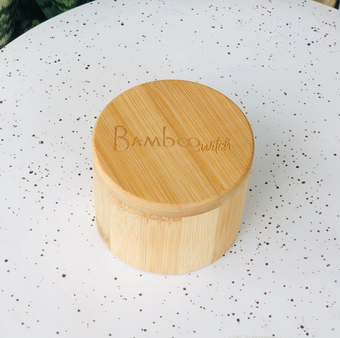 Bamboo Bath Salt Storage Container