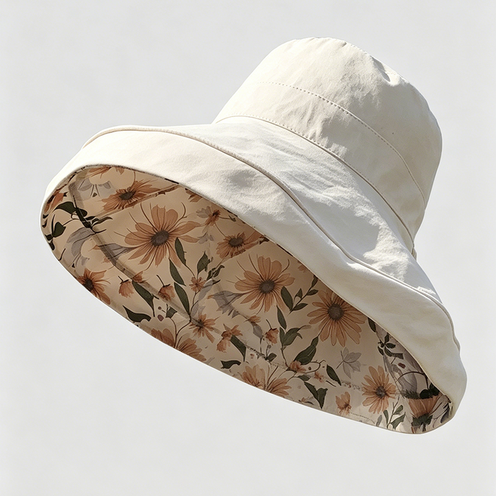 Reversible Floral Print Sun Hat