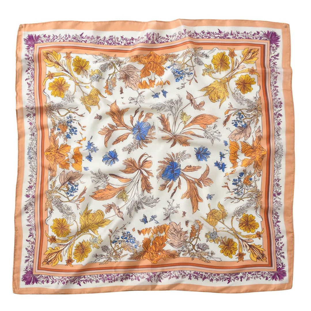 Vintage Botanical Border Square Scarf