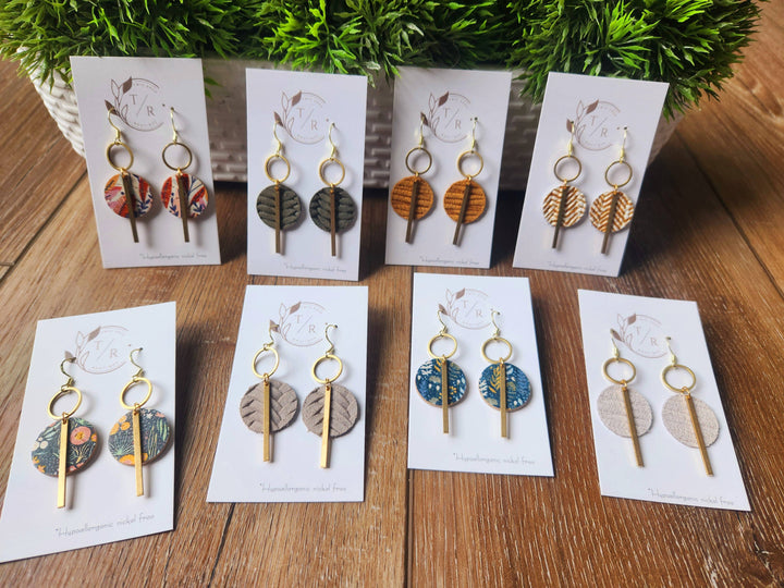 Mini-Jude Genuine Leather Earrings
