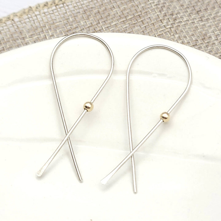 Sterling Silver Wishbone Threader Earrings