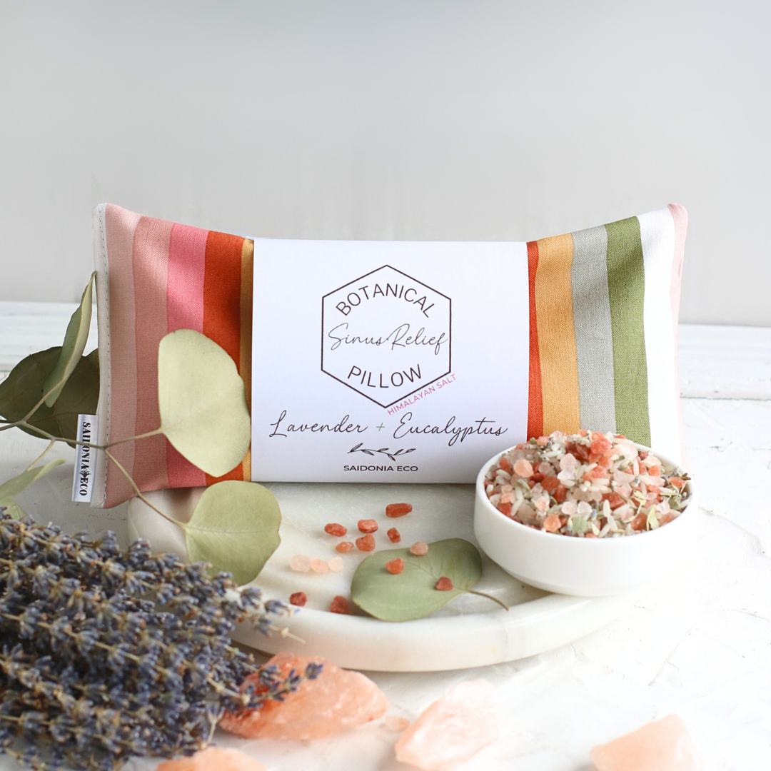 Eucalyptus Lavender + Himalayan Salt Sinus Relief Pillow