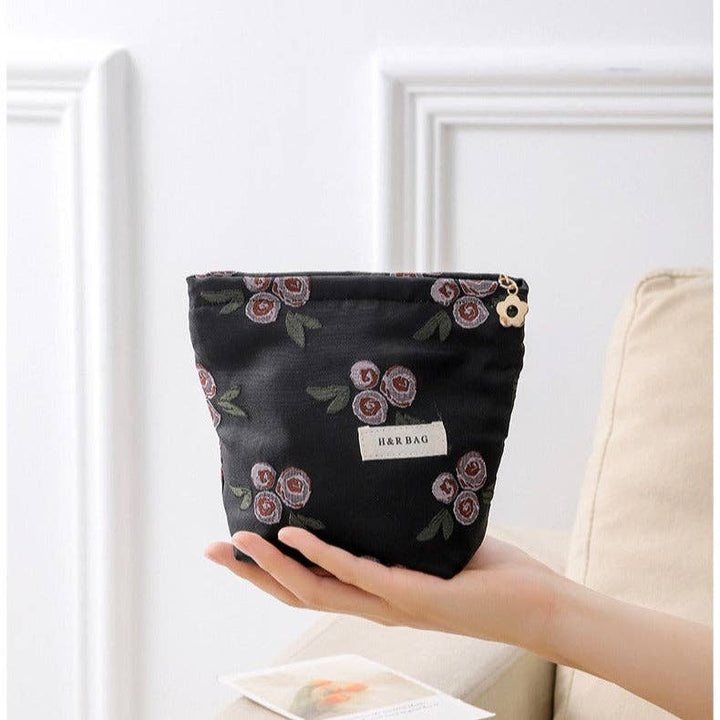 Colorful Embroidery Portable Cosmetic Bag