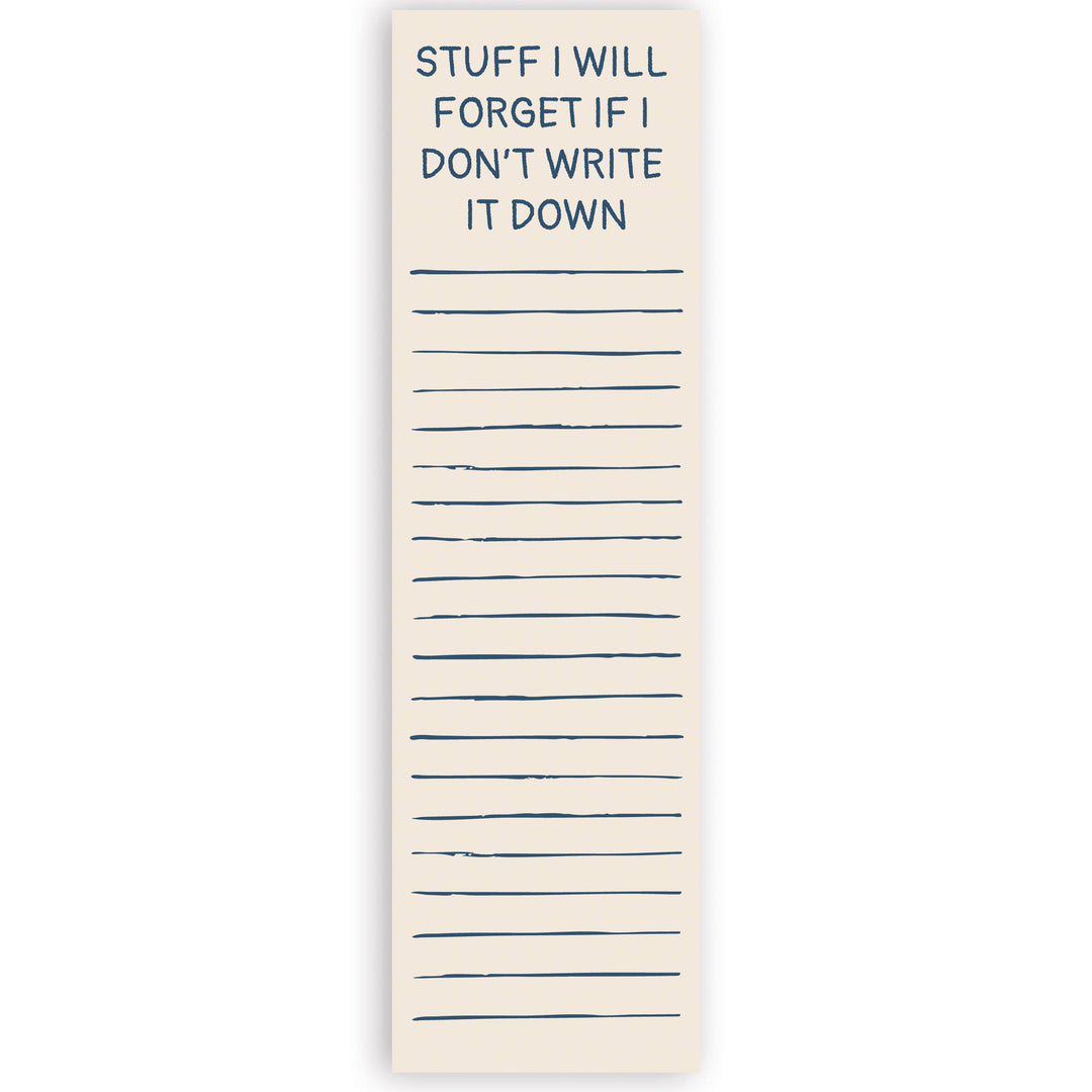 Stuff I Will Forget List Pad