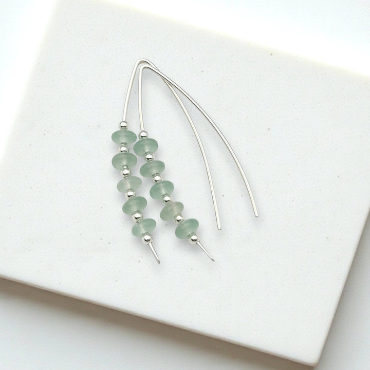 Green Aventurine and Sterling Silver Threaders