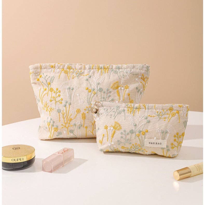 Colorful Embroidery Portable Cosmetic Bag
