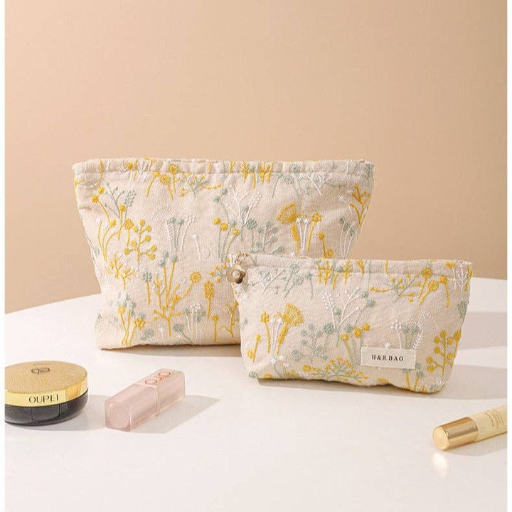 Colorful Embroidery Portable Cosmetic Bag