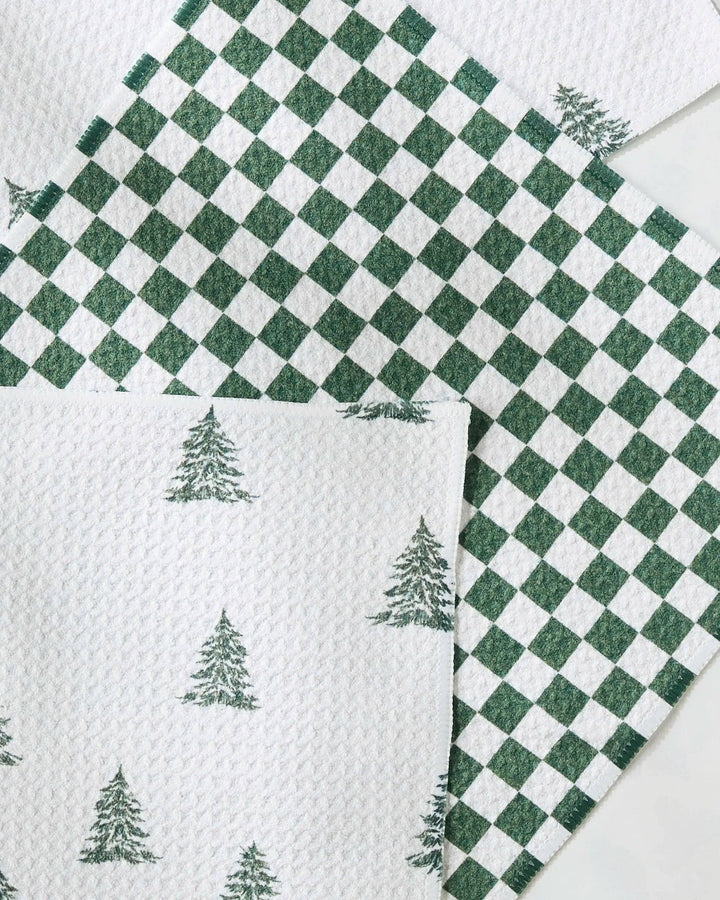 Claret Dishcloth Set by Geometry