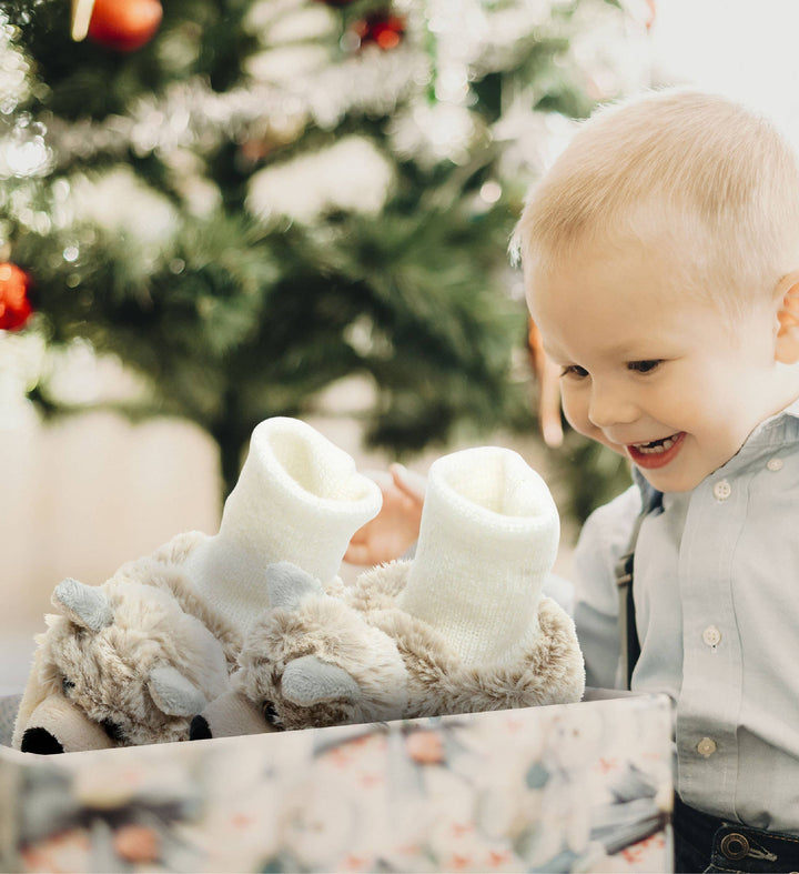 Super Soft Plush Baby Shoes - Wolf
