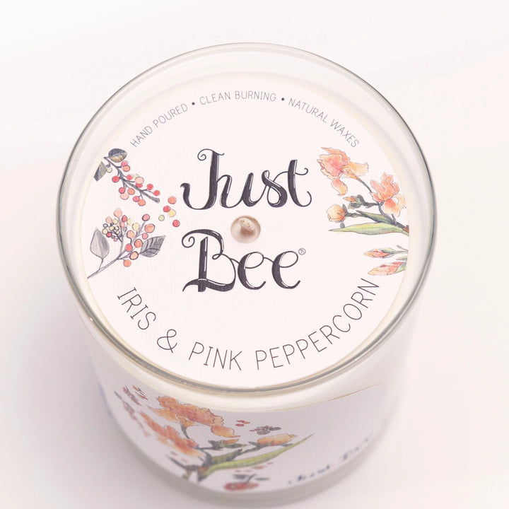 Iris & Pink Peppercorn Candle by Just Bee