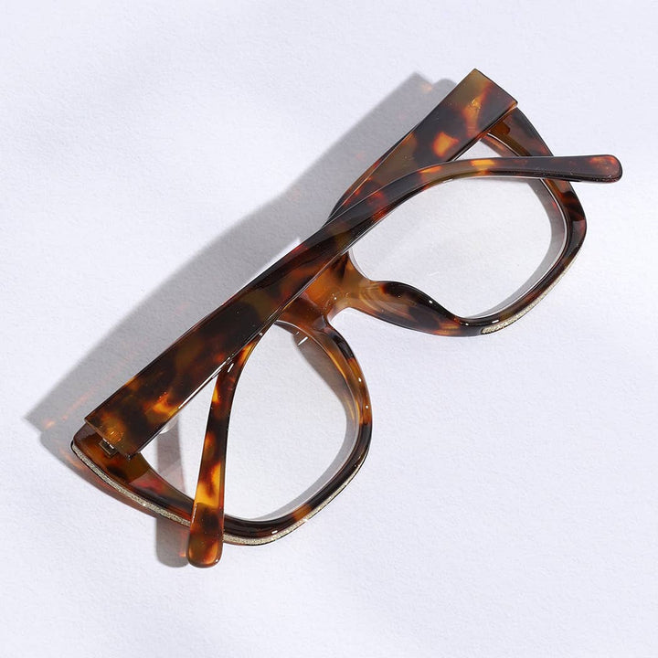 Wide Frame Glitter Edged Reading Glasses