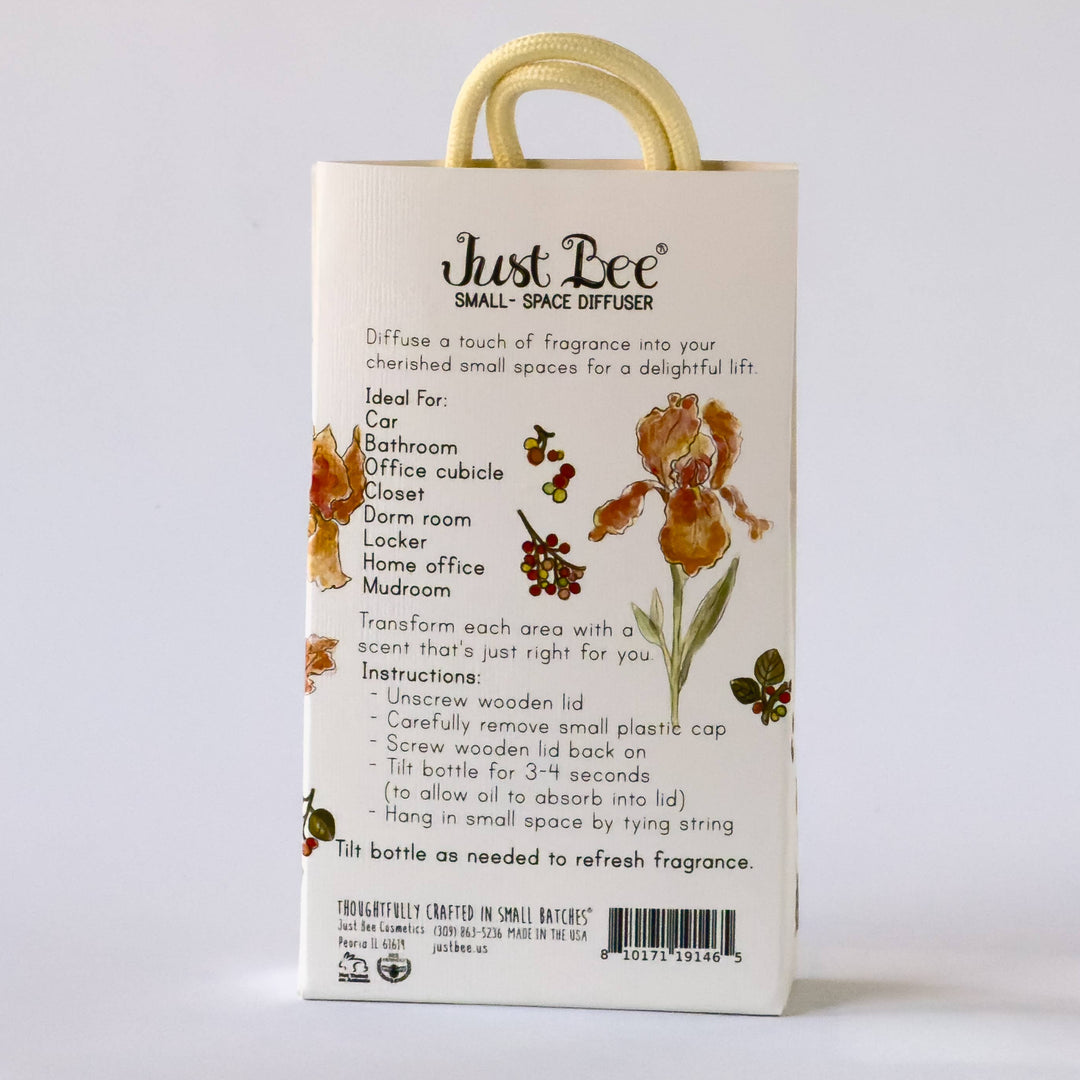 Iris & Pink Peppercorn Small Space Hanging Diffuser by Just Bee