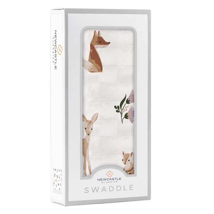Sierra Fox and Deer Cotton Swaddle