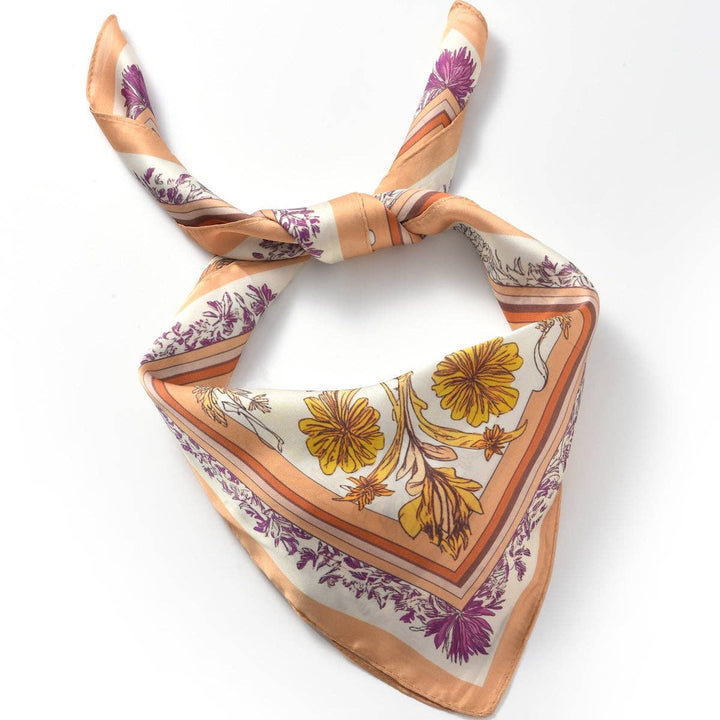 Vintage Botanical Border Square Scarf