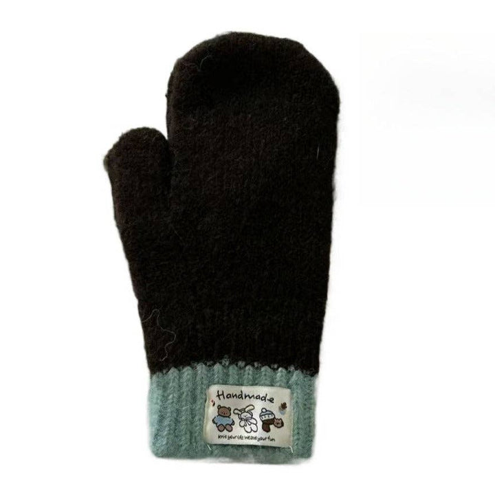 Color-Block Knitted Mittens