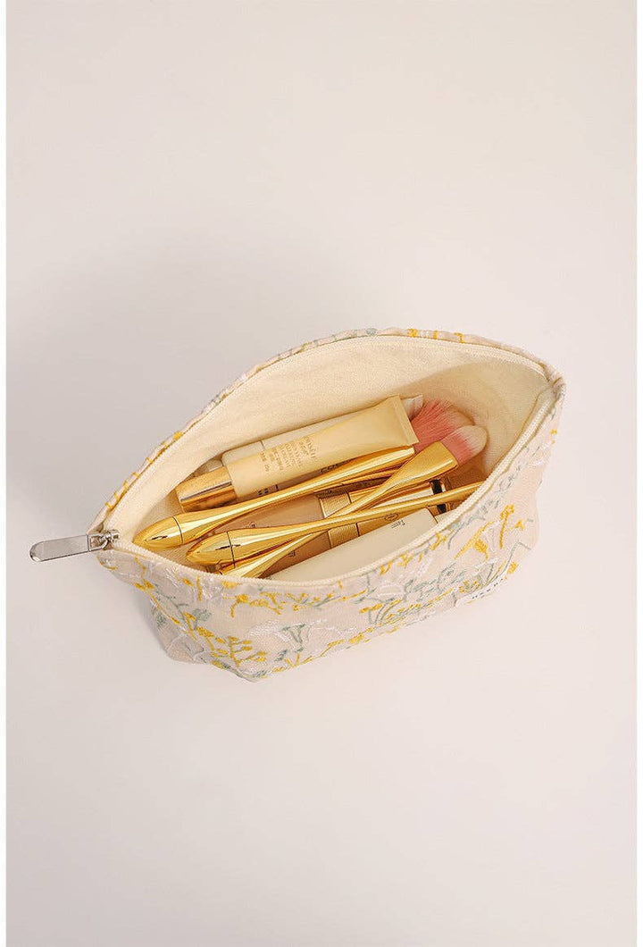 Colorful Embroidery Portable Cosmetic Bag