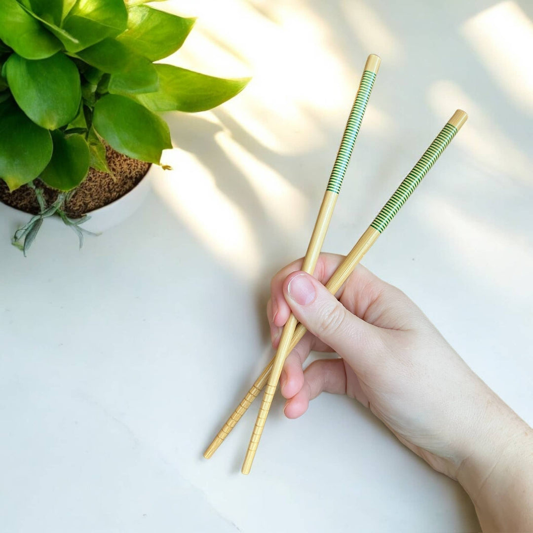 Bamboo Green Chopsticks - Set of 2