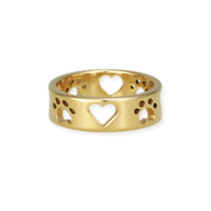 Furrever Friend Heart Paw Band Ring