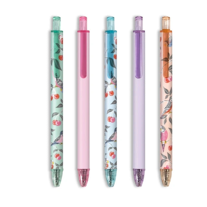 Birds in the Cherry Tree Soft-Touch Gel Pen Set