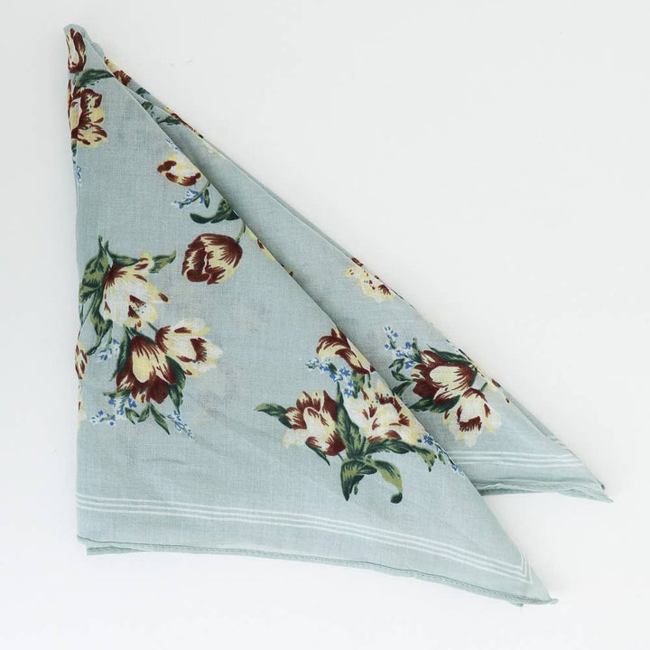 Orchid Flower Bandana in Gray
